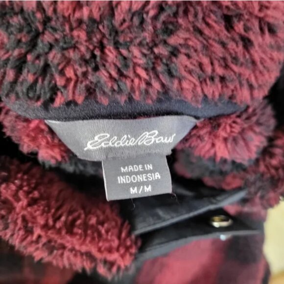 Eddie Bauer Buffalo Plaid Teddy Pullover Sweater - Picture 2 of 6